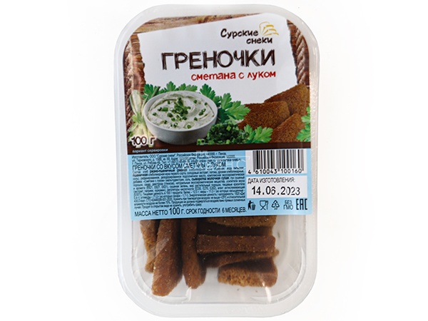 Сурские гренки Сметана с луком (100 гр) в Якутске