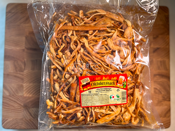 Нитка ЖАРЕНАЯ "Краб" Oktobtersnak 1 кг (сырный продукт) в Якутске